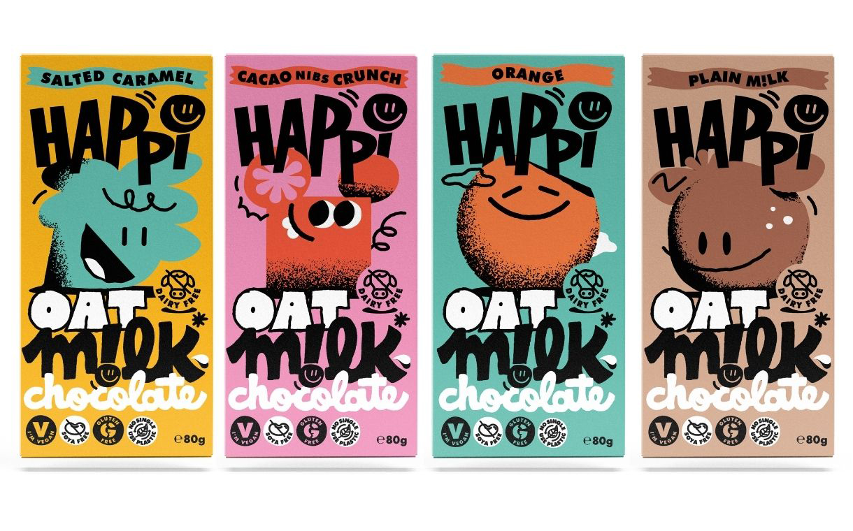 Happi debuts new oat milk chocolate line in UK