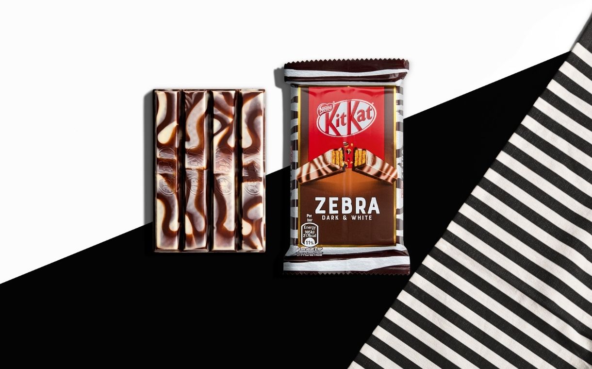 Nestlé debuts marbled dark and white chocolate KitKat Zebra