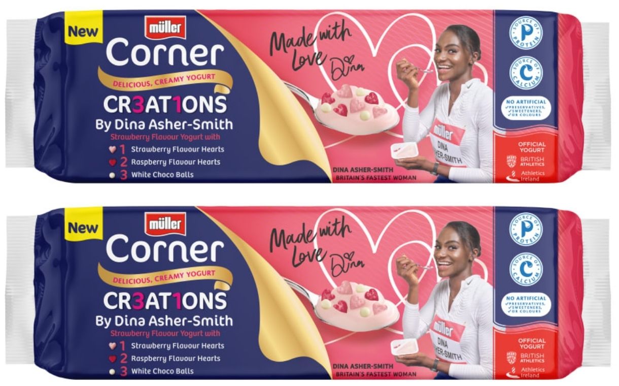 Müller partners with Dina Asher-Smith for new Corner Creations yogurt