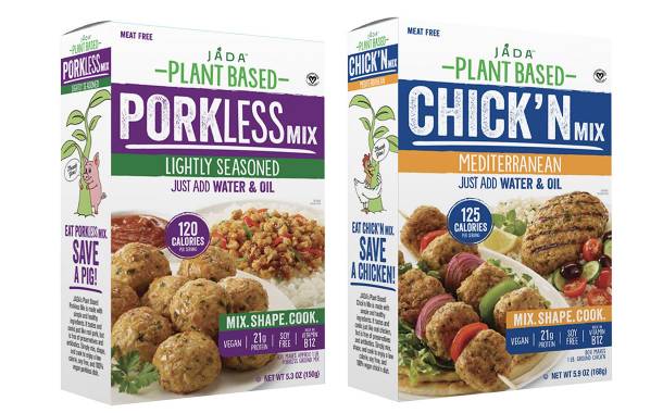 Jada debuts plant-based Porkless Mix and Mediterranean Chick’n Mix
