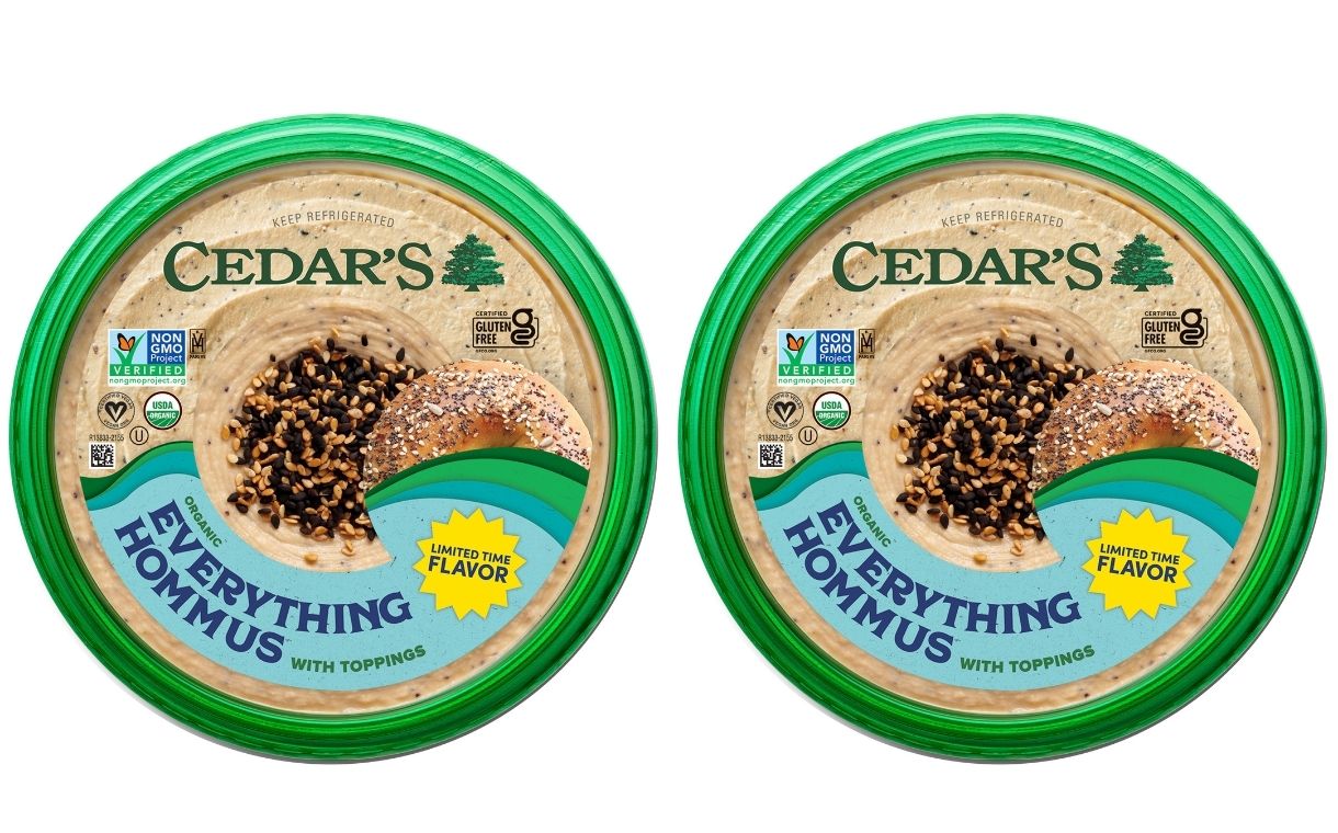 Cedar’s Foods introduces topped hummus with everything bagel seasoning