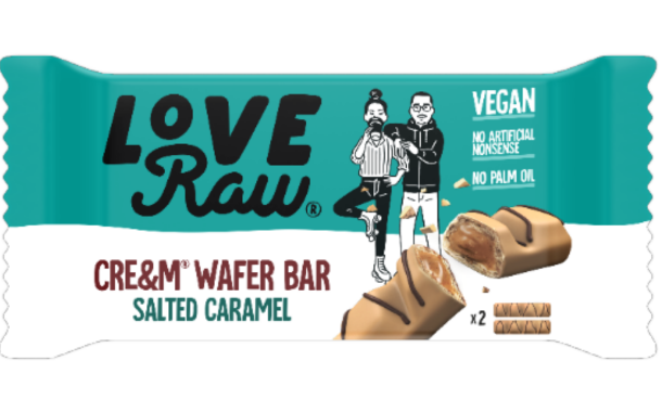 LoveRaw unveils vegan Salted Caramel Cre&m Wafer Bars
