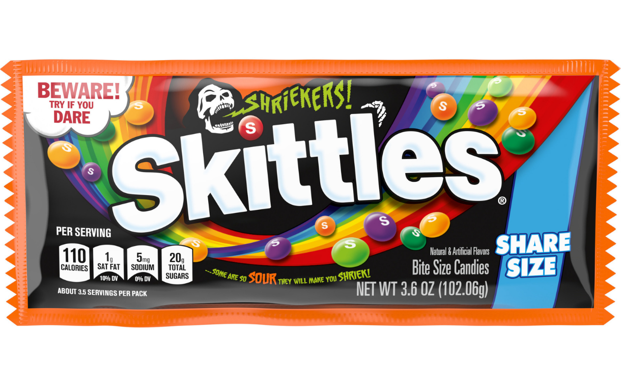 Mars Wrigley releases "shockingly sour" Skittles Shriekers for Halloween