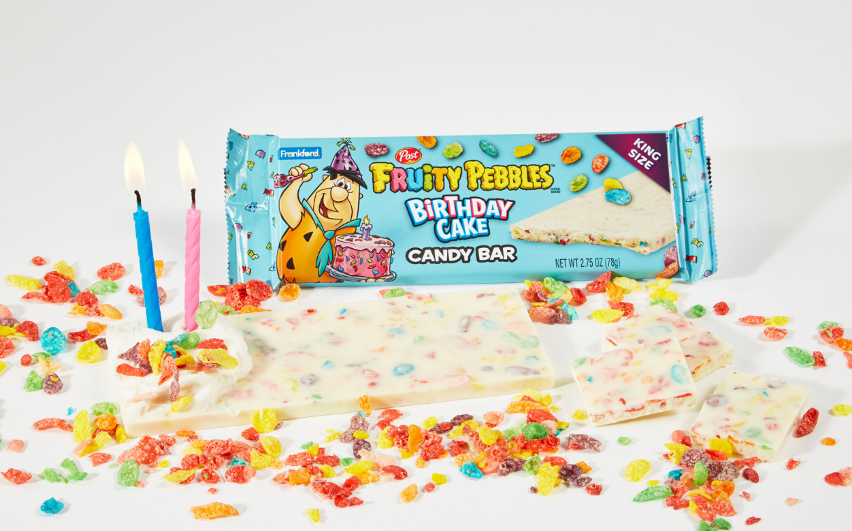 Frankford Candy unveils new Fruity Pebbles Birthday Cake Candy Bar