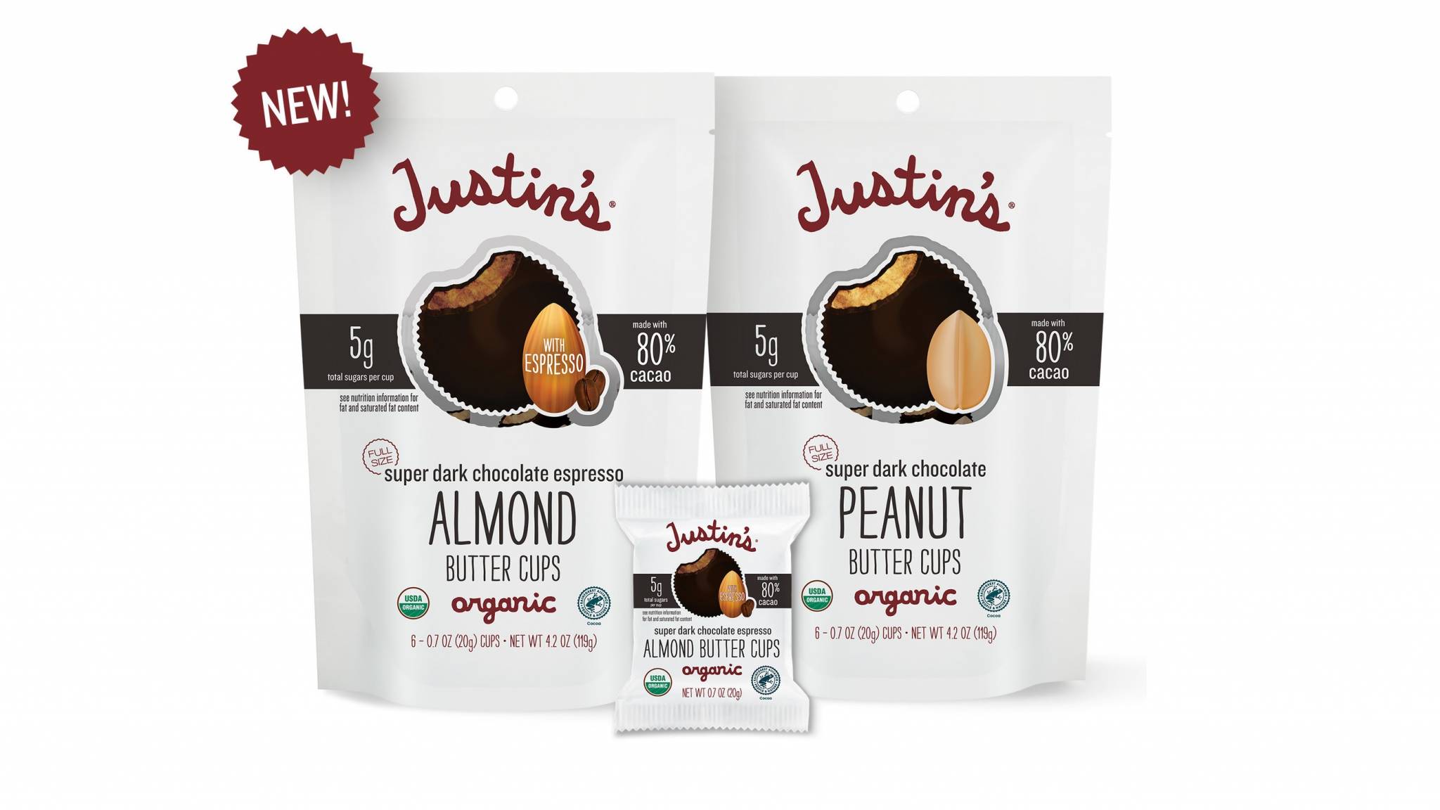 Justin's introduces two Super Dark Chocolate Nut Butter Cups