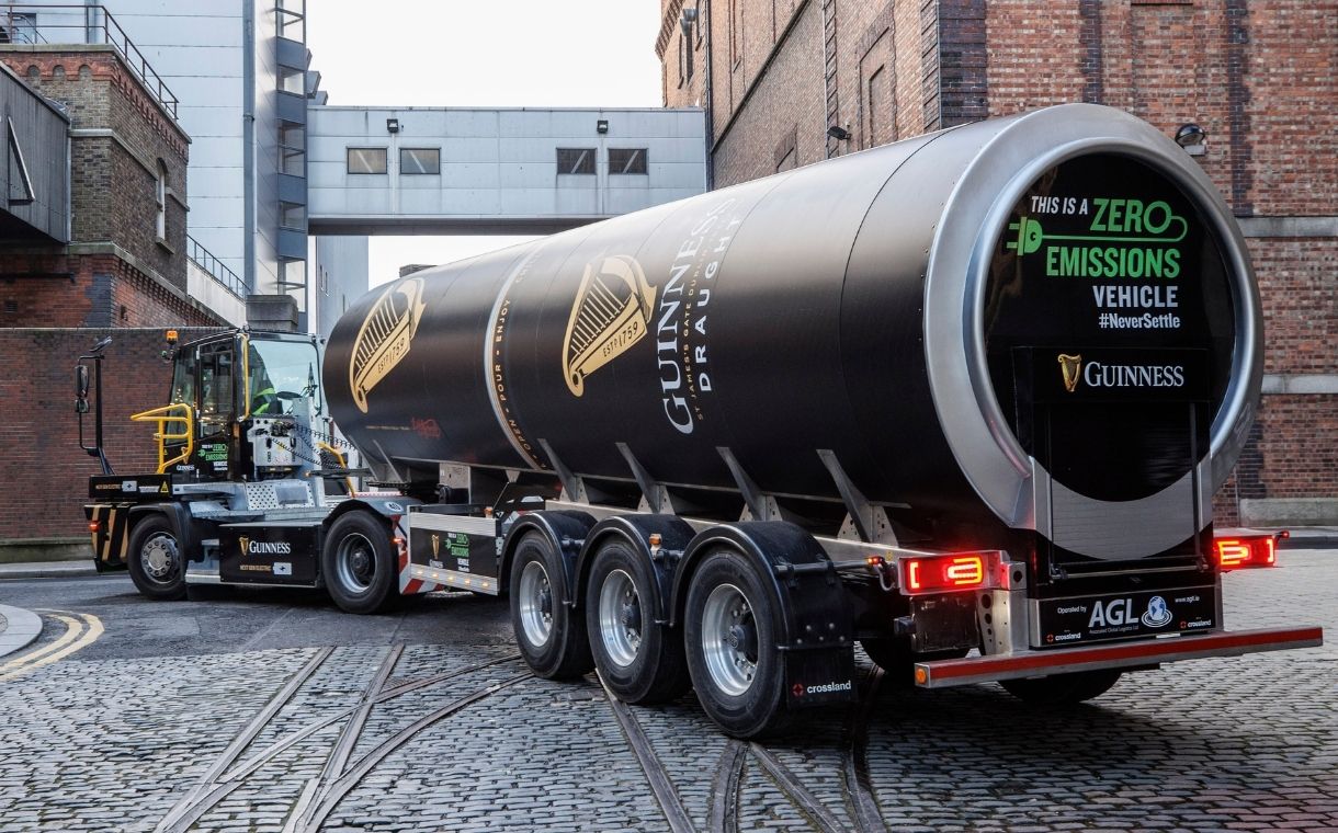 Diageo's Guinness announces plans to introduce zero-emission transport