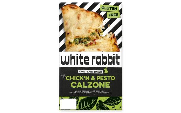 The White Rabbit Pizza Co introduces plant-based Chick'n & Pesto Calzone
