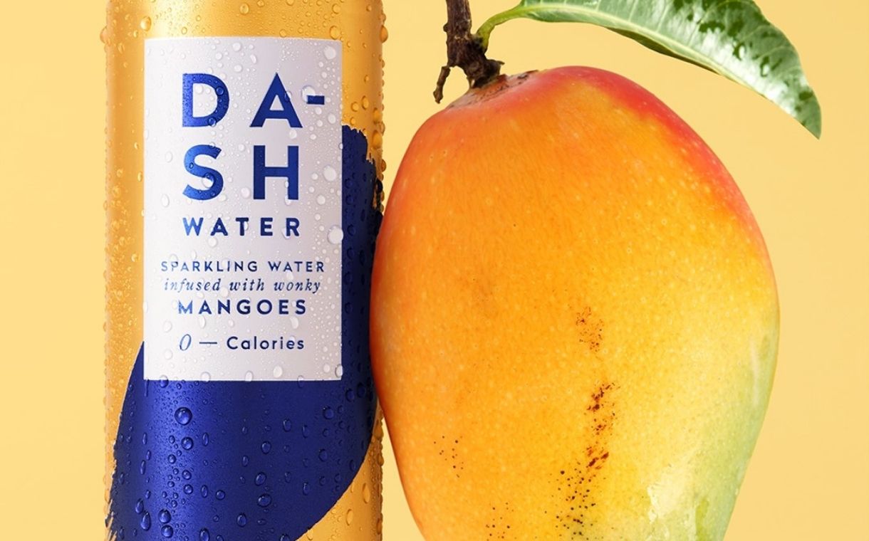 Dash Water unveils sparkling water made with wonky mangoes