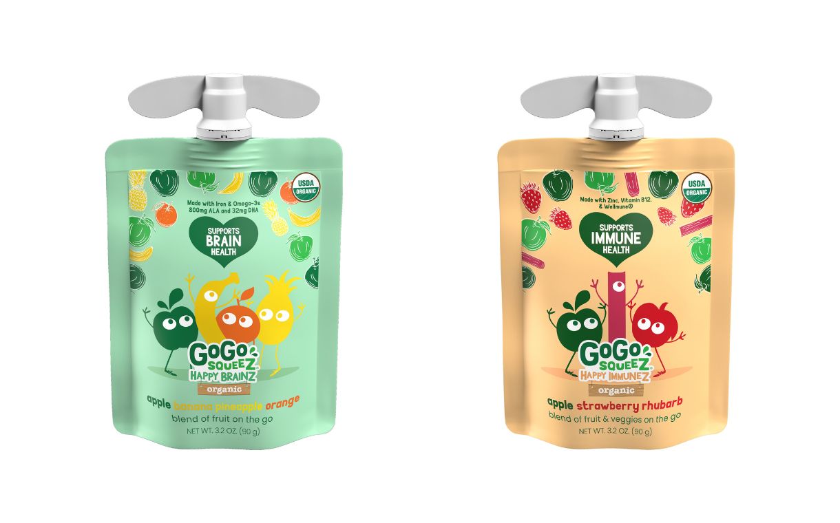 GoGo squeeZ launches two new snack pouches