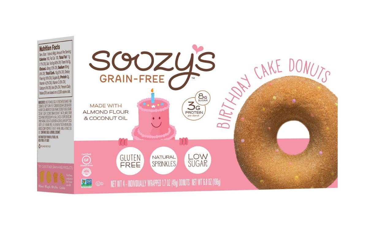 Soozy’s Grain-Free launches Birthday Cake Donuts