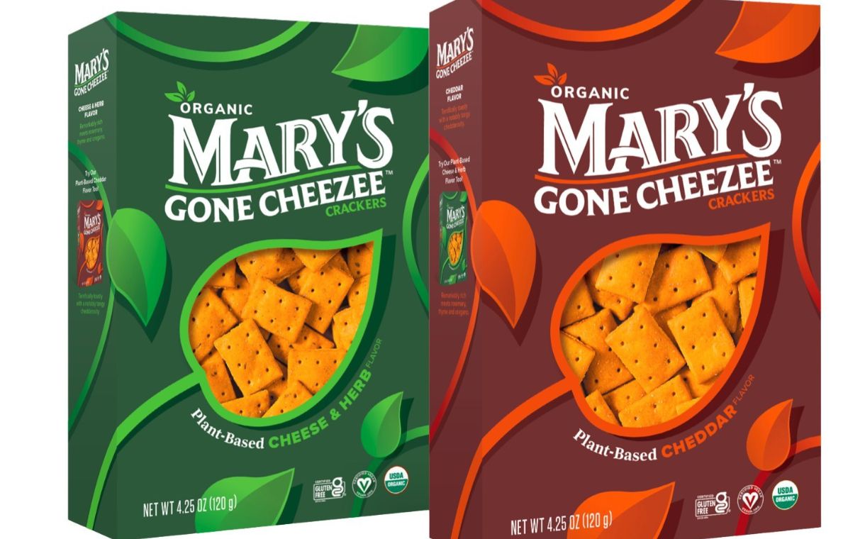 Mary's Gone Crackers introduces flavoured vegan cheese crackers