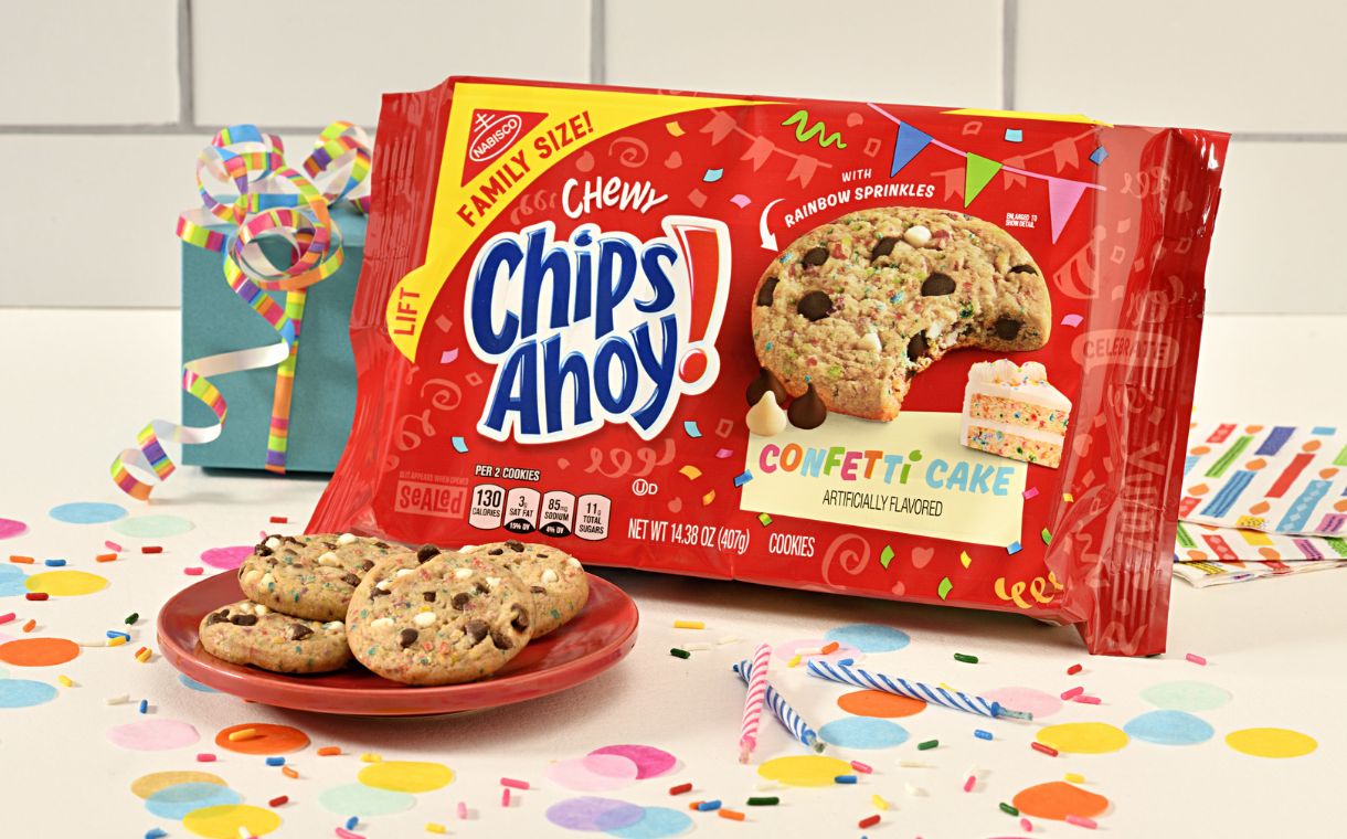 Chips Ahoy! launches confetti cake-flavoured chewy cookies