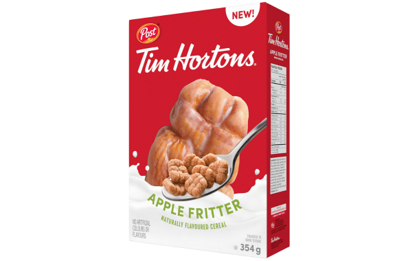Post and Tim Hortons partner on apple fritter-flavoured cereal