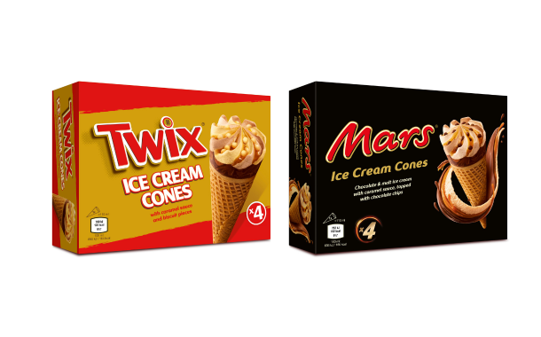 Mars introduces new Mars and Twix ice cream cones