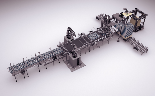 Future-proof robotics system: High-performance palletiser from KHS boosts line efficiency