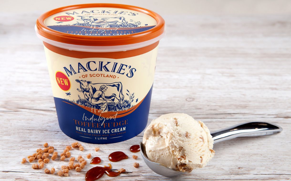 Mackie's debuts toffee fudge ice cream flavour