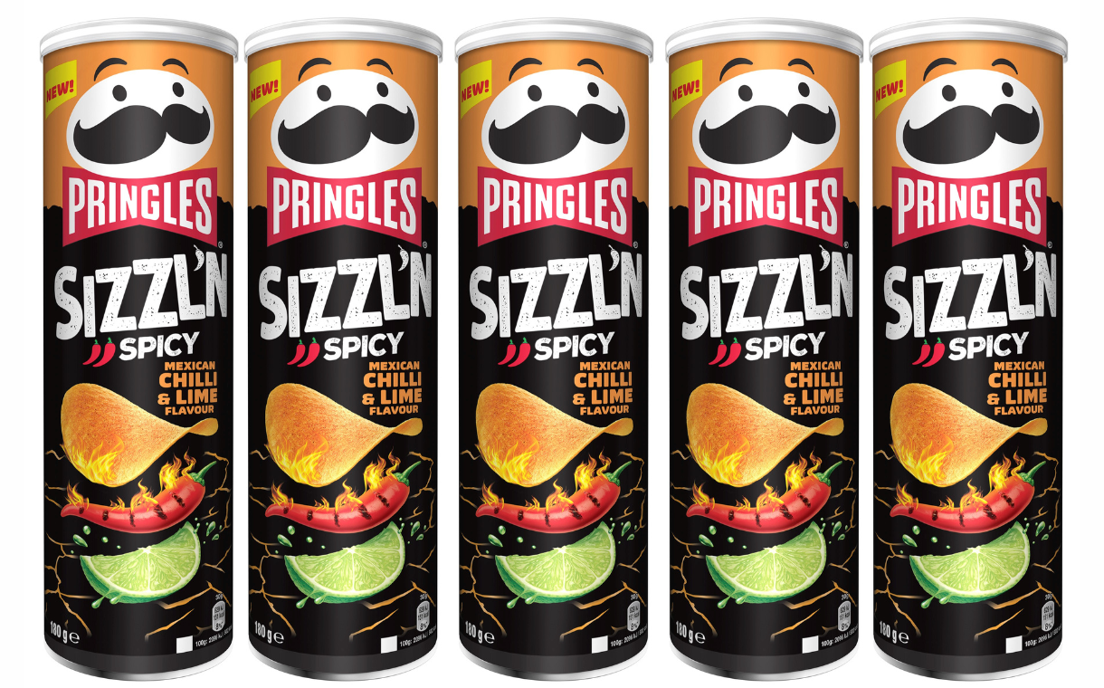 Favorit Pringles adds - & Chilli flavour FoodBev Mexican Sizzl\'N Lime range Media to