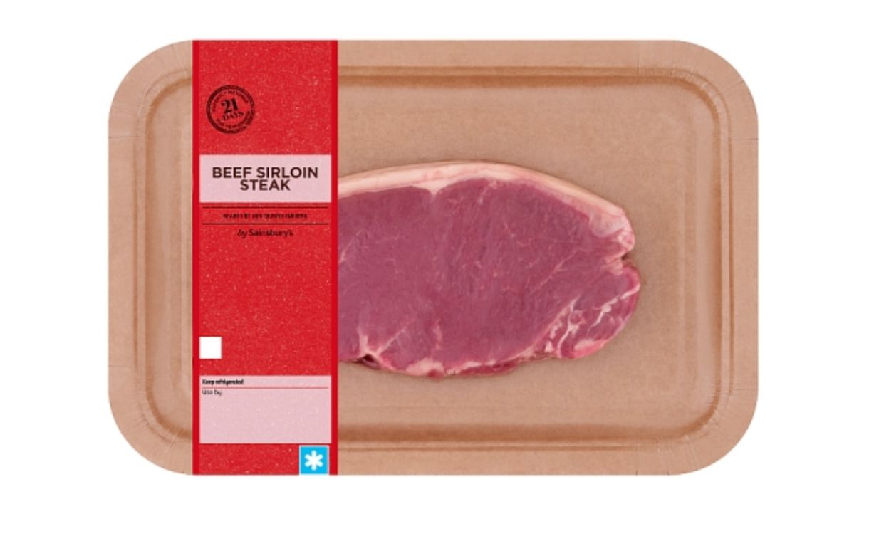 Sainsbury's new steak packaging to save 10 million plastic pieces annually