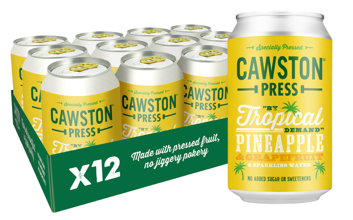 Cawston Press debuts sparkling Pineapple and Grapefruit flavour