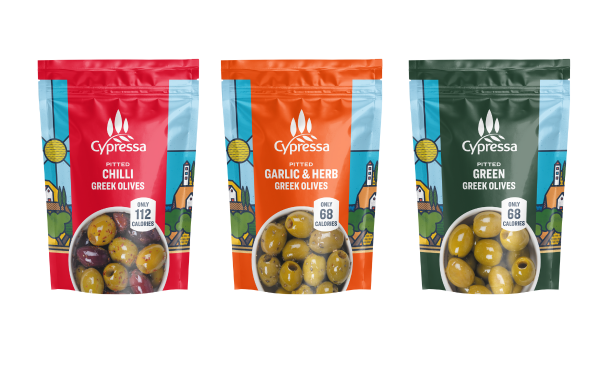 Cypressa to launch range of pitted olive snack pouches