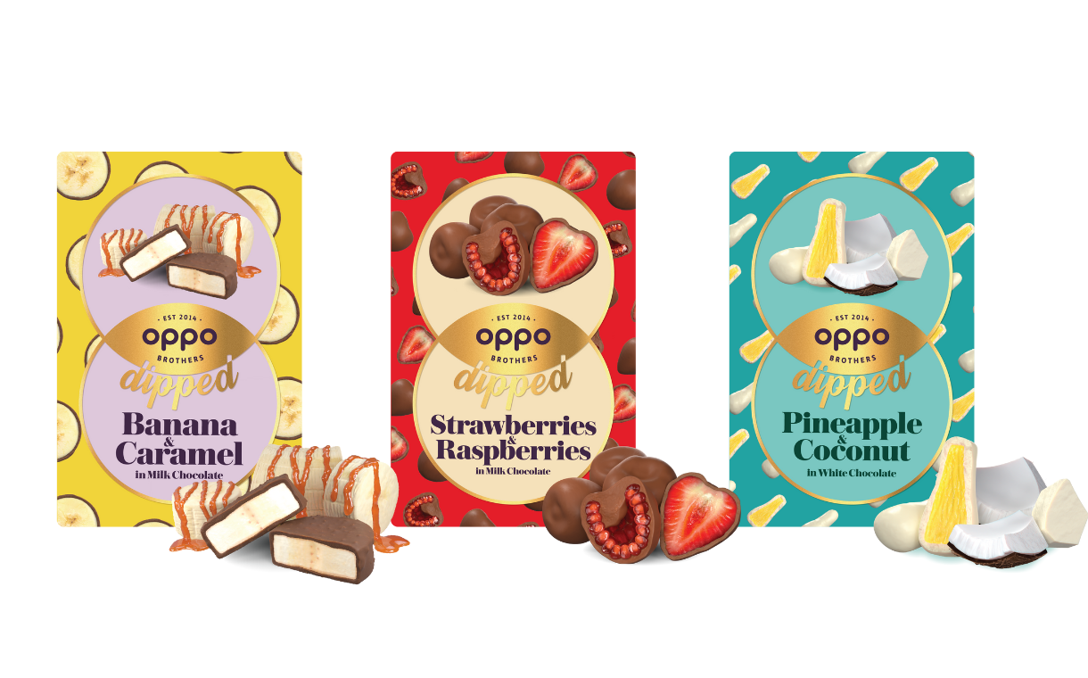 Oppo Brothers expands portfolio with chocolate-dipped frozen fruit snacks