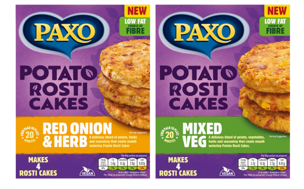 Paxo introduces potato rosti cake mixes