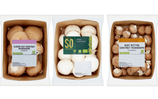 Sainsbury’s to save 775 tones of plastic with cardboard mushroom punnets