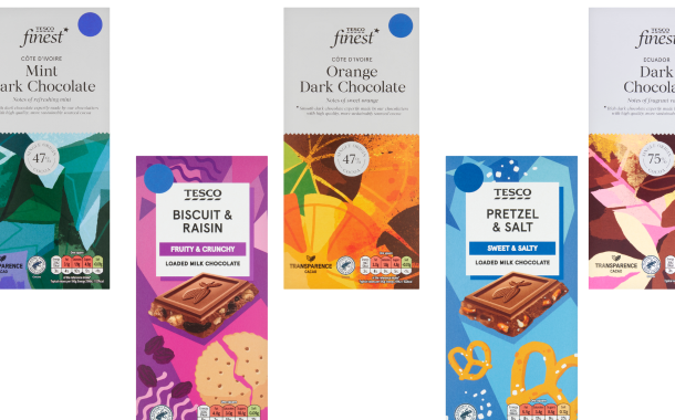 Tesco debuts ten new chocolate bars
