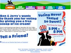 Ben & Jerry's offers free ice cream for US voters